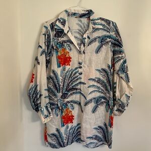 NWOT Sz xs Juan de Dios SAN JACINTO Linen Shirtdress